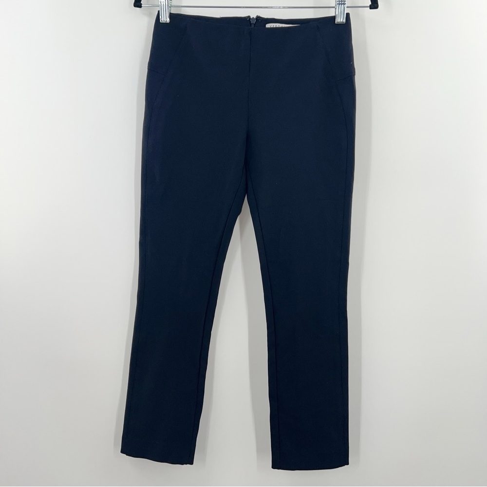 Veronica Beard Scuba Slim-Fit Navy High-Rise Cropped Pant size 2 - Picture 3 of 9